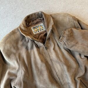 Vintage IZZI Brown Suede Jacket Men's Size Small